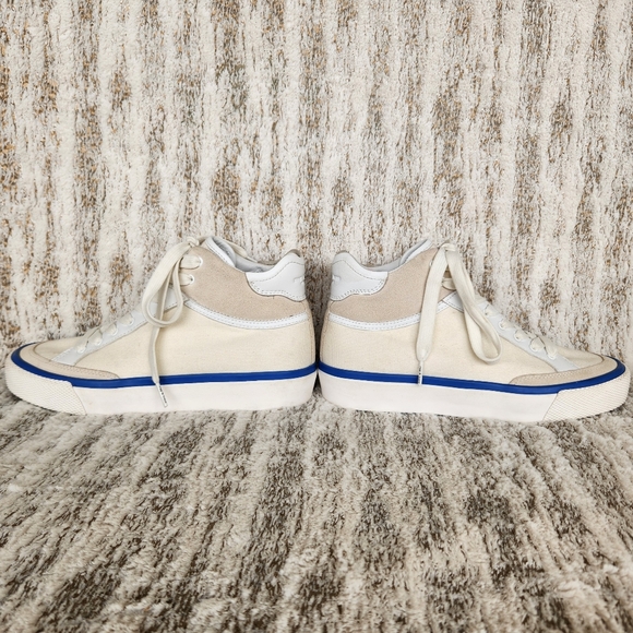 Rag & Bone RB "Army" High Top Sneakers White Blue | Women's Size 8.5 - Picture 6 of 16